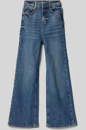 QS by s.Oliver Regular Fit Wide Leg Jeans mit hohem Bund in , Größe 140