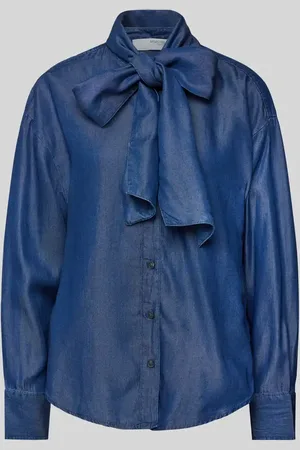 SELECTED Relaxed Fit Schluppenbluse in Denim-Optik Modell 