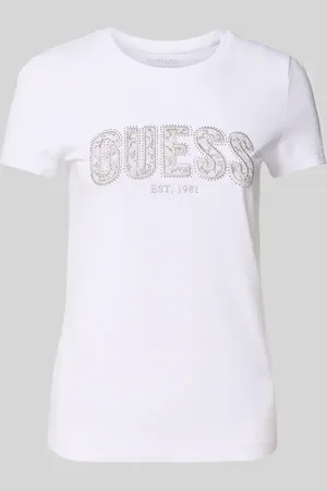 Guess T-Shirt mit Label-Stitching in , Größe L