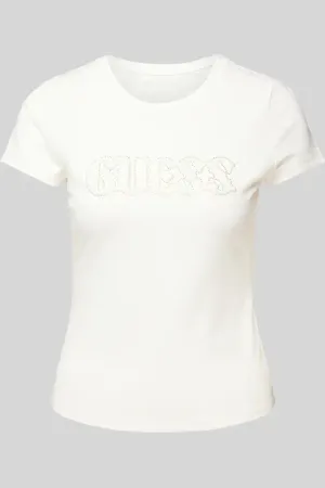 Guess T-Shirt mit Strasssteinbesatz in , Größe L