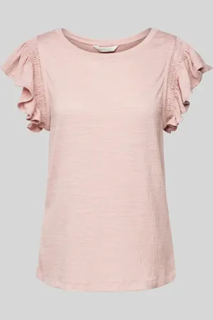 Apricot T-Shirt mit Volants in , Größe L