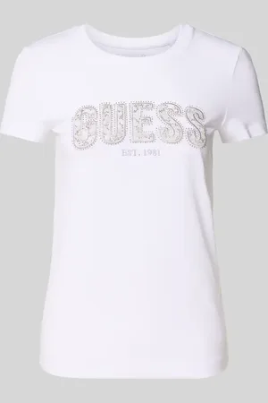 Guess T-Shirt mit Label-Stitching in , Größe L