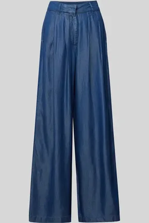 SELECTED Wide Leg Stoffhose in Denim-Optik Modell 