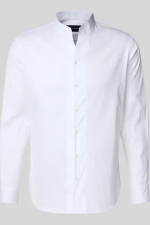 Emporio Armani Modern Fit Businesshemd mit Stehkragen in , Größe 39