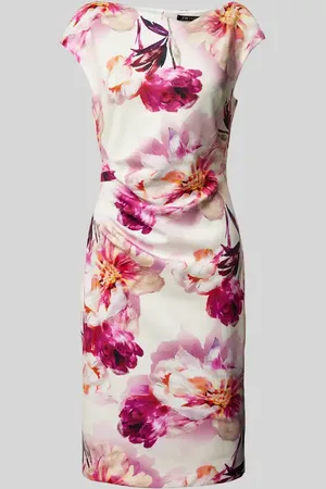 Swing Knielanges Cocktailkleid mit seitlicher Raffung in , Größe 34