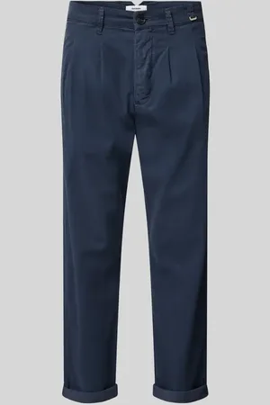 Gabba Tapered Fit Bundfaltenhose mit Label-Applikation in , Größe L