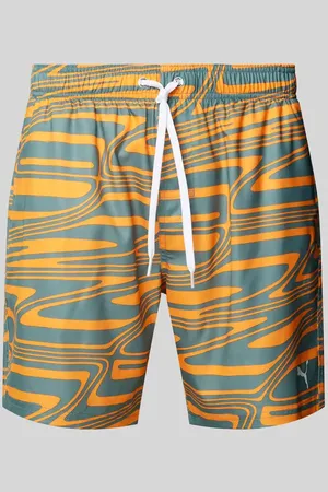 PUMA Relaxed Fit Badeshorts mit Logo-Print Modell 
