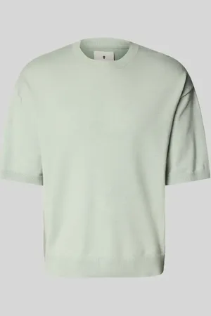 JACK & JONES T-Shirt in Strick-Optik mit gerippten Abschlüssen in , Größe L