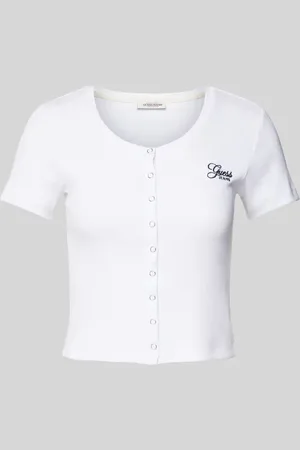 Guess T-Shirt mit Druckknopfleiste in , Größe L