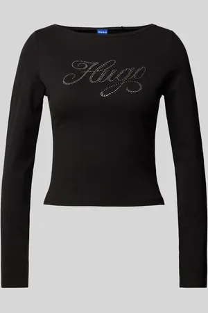 Hugo Blue T-Shirt mit Strasssteinbesatz Modell 
