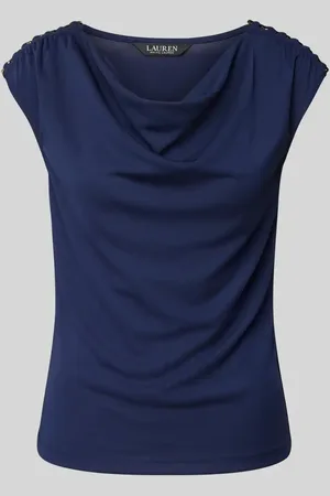 Ralph Lauren T-Shirt mit Wasserfall-Ausschnitt 