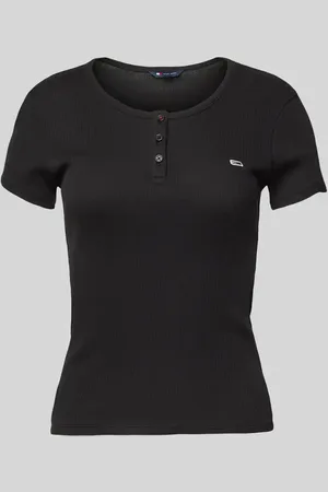 Tommy Hilfiger T-Shirt mit kurzer Knopfleiste in , Größe L