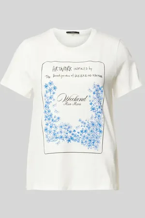 Max Mara T-Shirt mit Motiv- und Label-Print Modell 