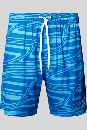 PUMA Relaxed Fit Badeshorts mit Logo-Print Modell 