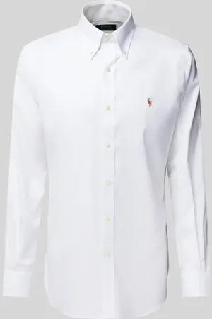 Ralph Lauren Custom Fit Business-Hemd mit Logo-Stitching in , Größe 42