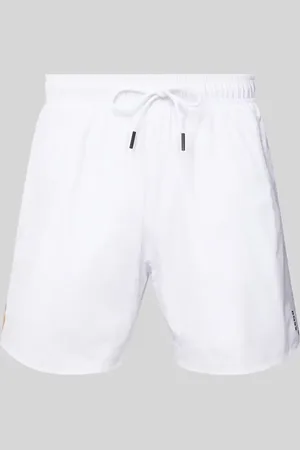 HUGO BOSS Relaxed Fit Badeshorts mit Label-Print Modell 