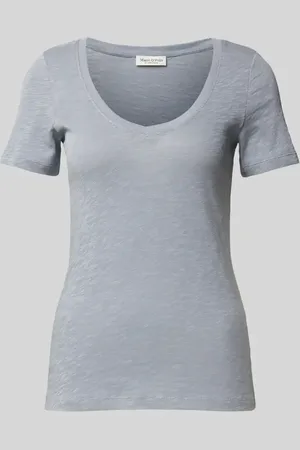 Marc O’ Polo Slim Fit T-Shirt aus reiner Baumwolle mit V-Ausschnitt in , Größe L