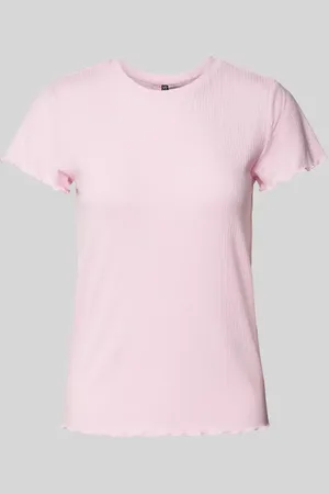 Pieces® Slim Fit T-Shirt in Rippoptik Modell 