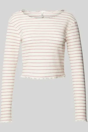 ONLY Slim Fit Crop Top aus Baumwoll-Mix mit Waffel-Struktur Modell 