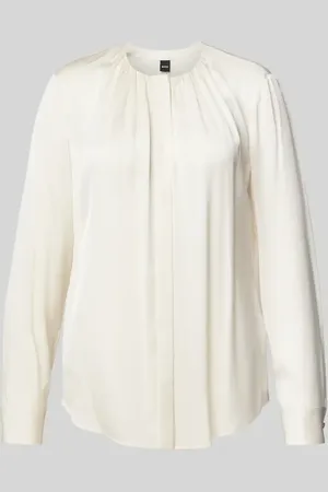 HUGO BOSS Slim Fit Bluse mit Raffungen Modell 