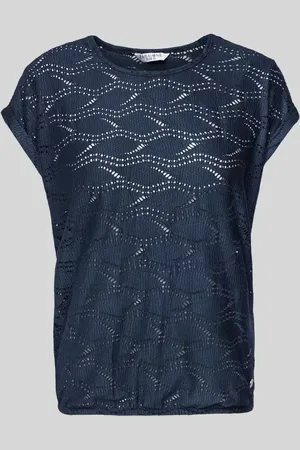 Zabaione T-Shirt mit Lochmuster in , Größe L