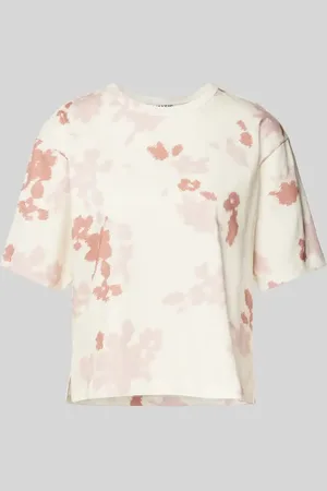 Jake*s Cropped T-Shirt mit geripptem Rundhalsausschnitt in , Größe L