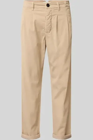 Gabba Tapered Fit Bundfaltenhose mit Label-Applikation in , Größe L