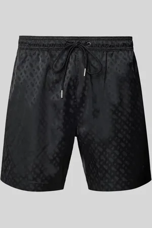 HUGO BOSS Relaxed Fit Badeshorts mit Label-Badge Modell 