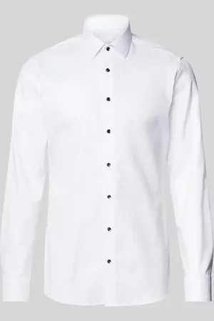 ETERNA Slim Fit Businesshemd aus Uni Struktur in , Größe 39