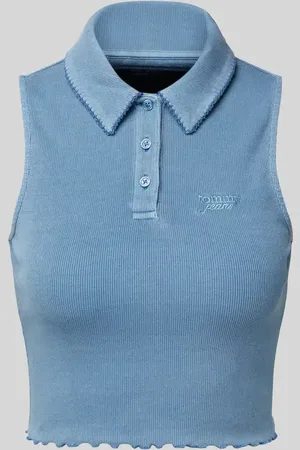 Tommy Hilfiger Crop Top in Ripp-Optik in , Größe L
