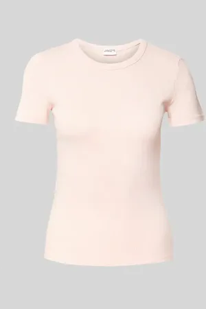 Jake*s Slim Fit T-Sirt mit Feinripp in , Größe L