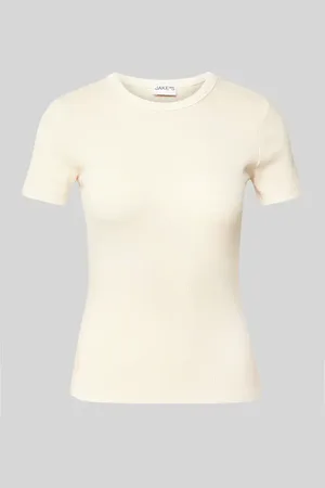 Jake*s Slim Fit T-Sirt mit Feinripp in , Größe L