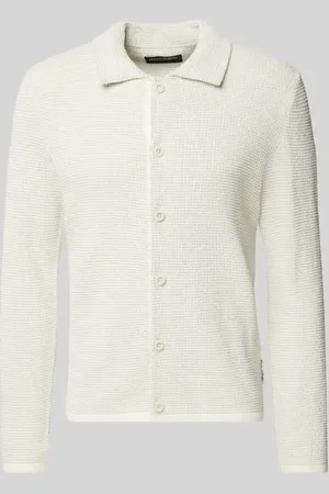 Marc O’ Polo Regular Fit Strickjacke aus strukturiertem Baumwoll-Mix in , Größe L