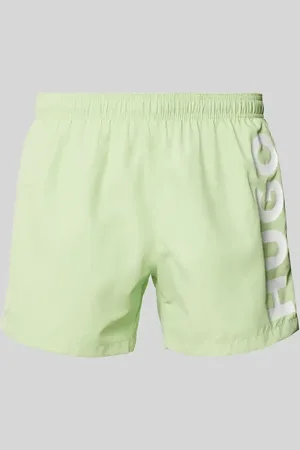 HUGO BOSS Relaxed Fit Badeshorts mit Label-Print Modell 