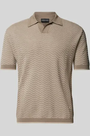 Emporio Armani Regular Fit Poloshirt mit Strukturmuster in , Größe L