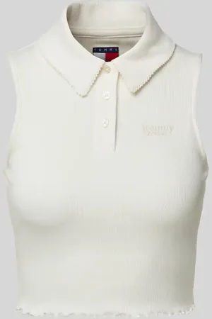 Tommy Hilfiger Crop Top in Ripp-Optik in , Größe L