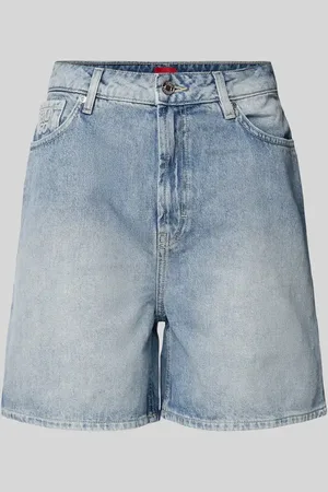 HUGO BOSS Relaxed Fit Jeansshorts mit Label-Stitching Modell 