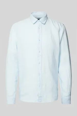 McNeal Regular Fit Freizeithemd aus reinem Leinen mit Logo-Stitching in , Größe L