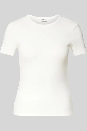 Jake*s Slim Fit T-Sirt mit Feinripp in , Größe L