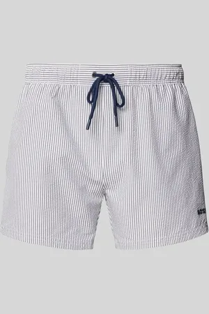 HUGO BOSS Relaxed Fit Badeshorts mit Strukturmuster Modell 