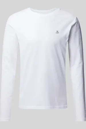 Marc O’ Polo Longsleeve aus Baumwolle mit Label-Print in , Größe XXL