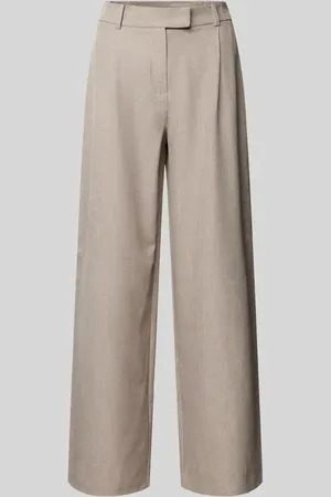 ONLY Regular Fit Bundfaltenhose mit weitem Bein Modell 