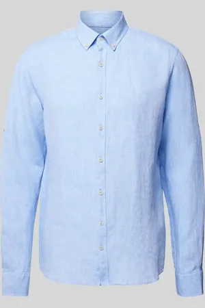 Brax Modern Fit Leinenhemd mit Button-Down-Kragen Modell 
