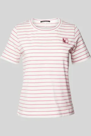 Luisa Cerano T-Shirt mit geripptem Rundhalsausschnitt in , Größe 34