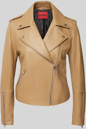 HUGO BOSS Lederjacke mit Reißverschlusstaschen Modell 