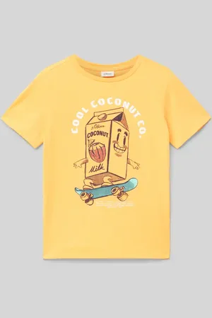 QS by s.Oliver Regular Fit T-Shirt aus Baumwolle mit Frontprint in , Größe 116