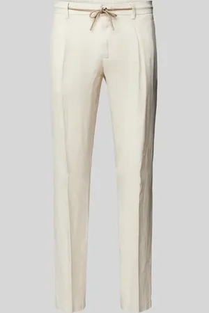Manuel Ritz Regular Fit Leinenhose mit elastischem Bund in , Größe 48