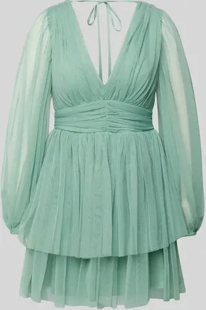 Jake*s Cocktailkleid im Stufen-Look mit V-Ausschnitt in , Größe 34