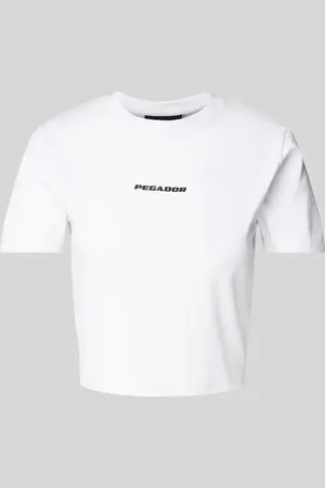 Pegador Cropped T-Shirt mit Label-Print Modell 