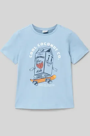 QS by s.Oliver Regular Fit T-Shirt aus Baumwolle mit Frontprint in , Größe 104